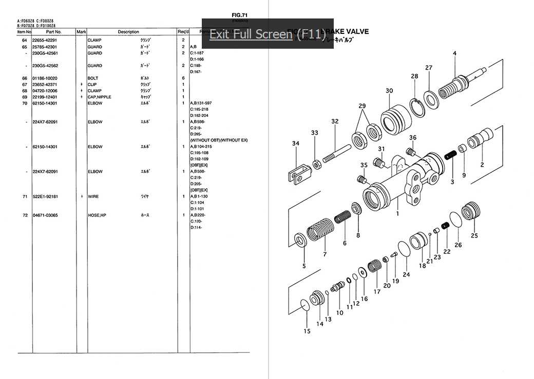 Alternative view of TCM FD60Z8_FD100Z8 Diesel Powered PF-30CH Parts Catalog PDFue