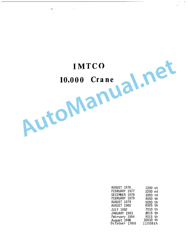 IMT 10,000 Crane