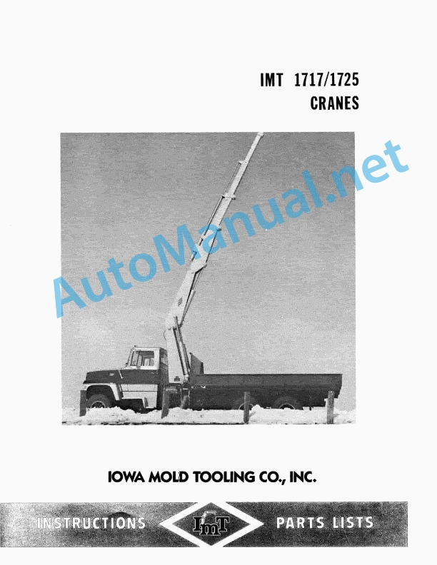 IMT 1717 1725 Cranes Instructions and Parts Lists