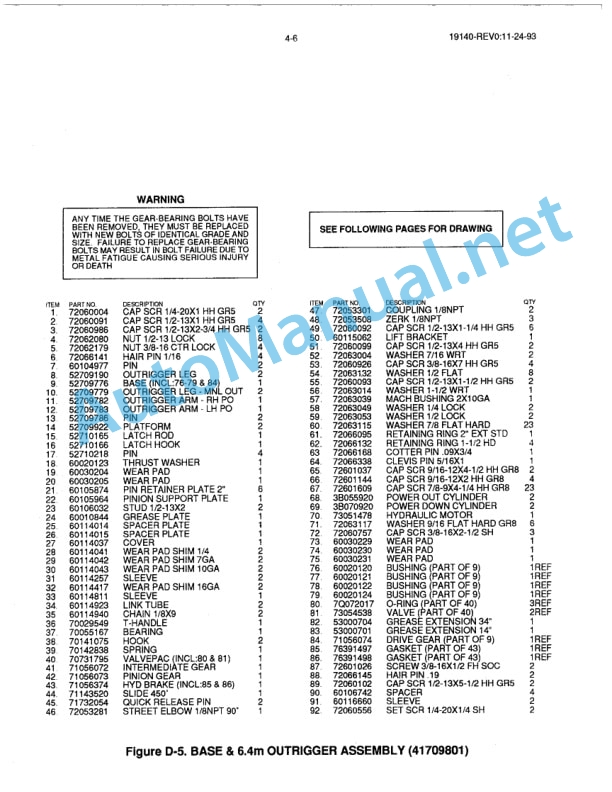 Alternative view of IMT 19140 Crane Parts, Specifications, Operation and Maintenance 99900725