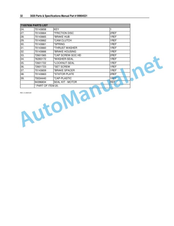 IMT 3020 Parts and Specifications 9904521 Effective August 15, 2008 3 IMT 3020 Parts and Specifications 9904521 Effective August 15, 2008 - Image 3