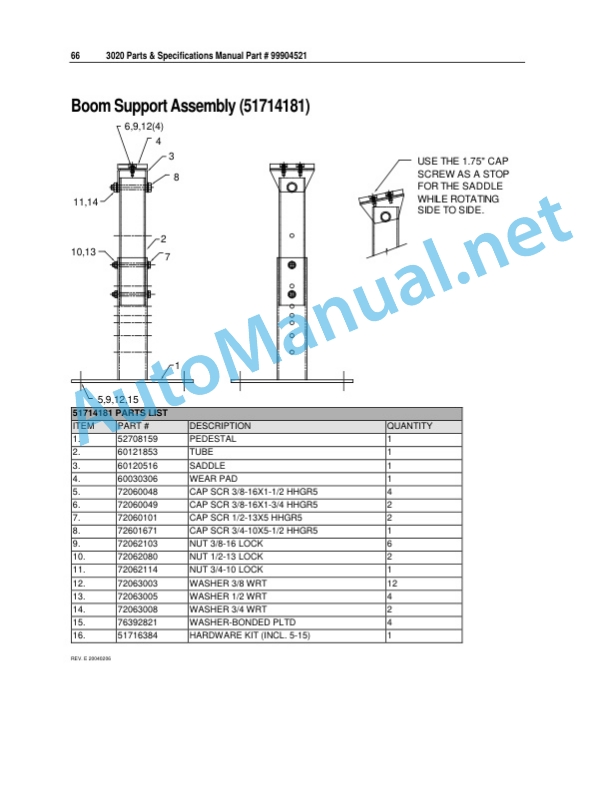 IMT 3020 Parts and Specifications 9904521 Effective August 15, 2008 5 IMT 3020 Parts and Specifications 9904521 Effective August 15, 2008 - Image 5