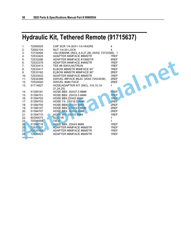IMT 3820 Parts and Specifications 99900954 Effective Through July 2004 3 IMT 3820 Parts and Specifications 99900954 Effective Through July 2004 - Image 3