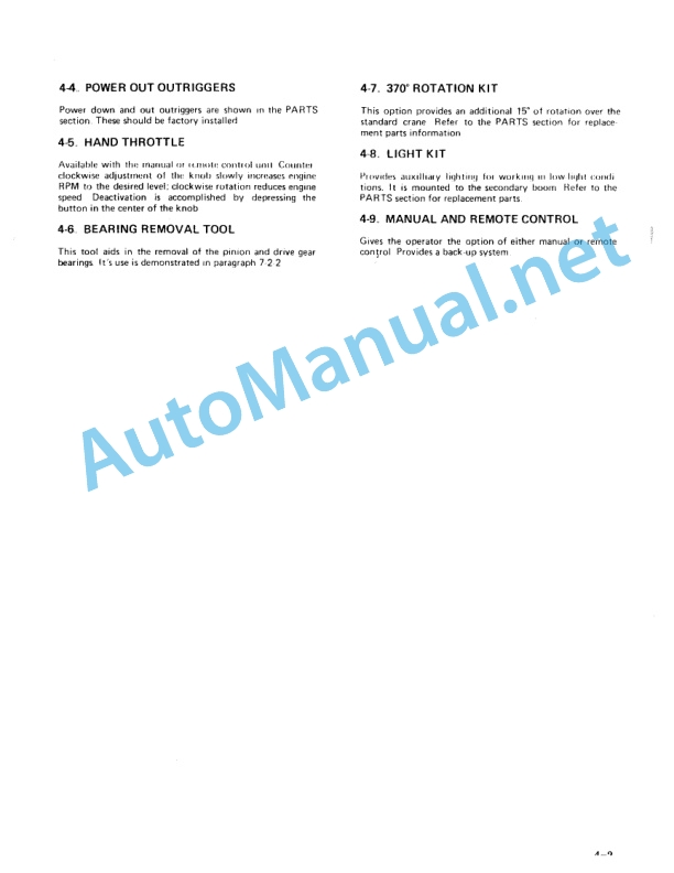 Alternative view of IMT 525 Crane Instructions and Parts Lists