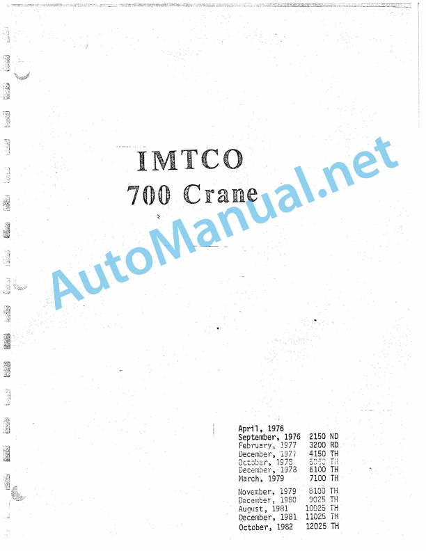 IMT 700 Crane