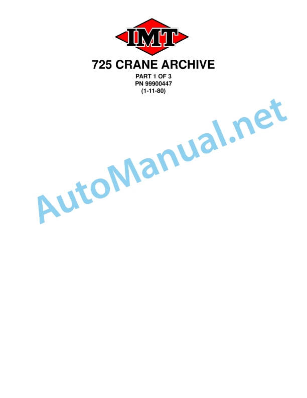 IMT 725 Crane Archive Crane Archive 99900447 11-80