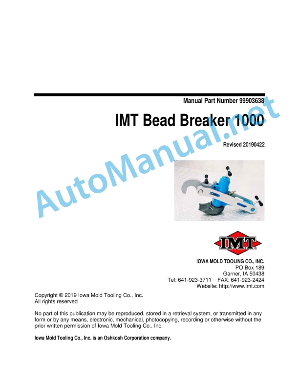 IMT Bead Breaker 1000 99903638 20190422