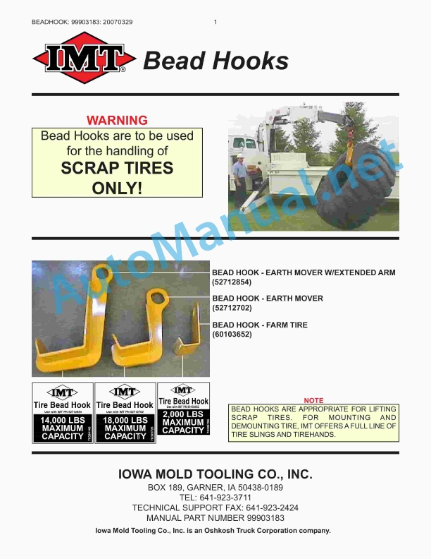 IMT Bead Hooks 99903183 20070329