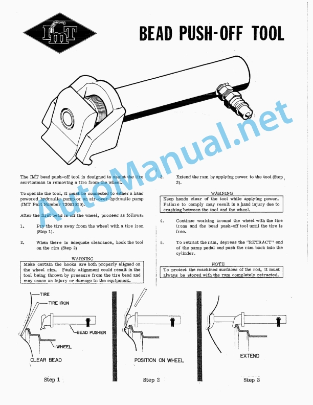 IMT BEAD PUSH-OFF TOOL 70350101