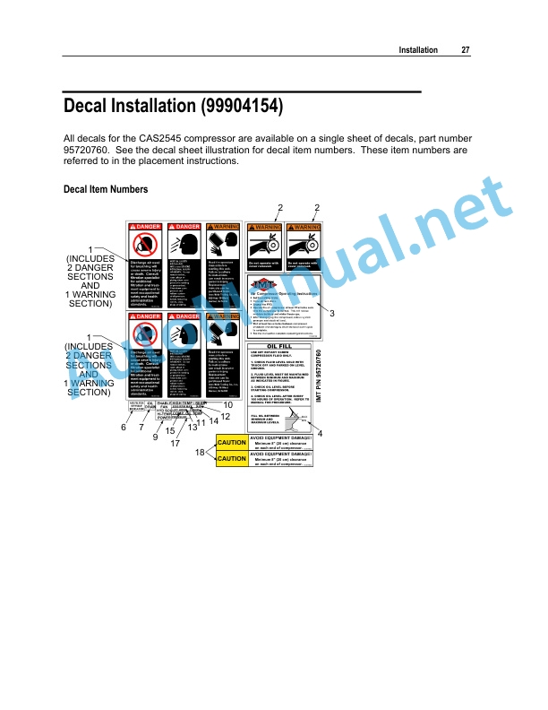 IMT CAS2545 Air Compressor Operation, Maintenance and Spare Parts 99904145 Revised 20120308 3 IMT CAS2545 Air Compressor Operation, Maintenance and Spare Parts 99904145 Revised 20120308 - Image 3