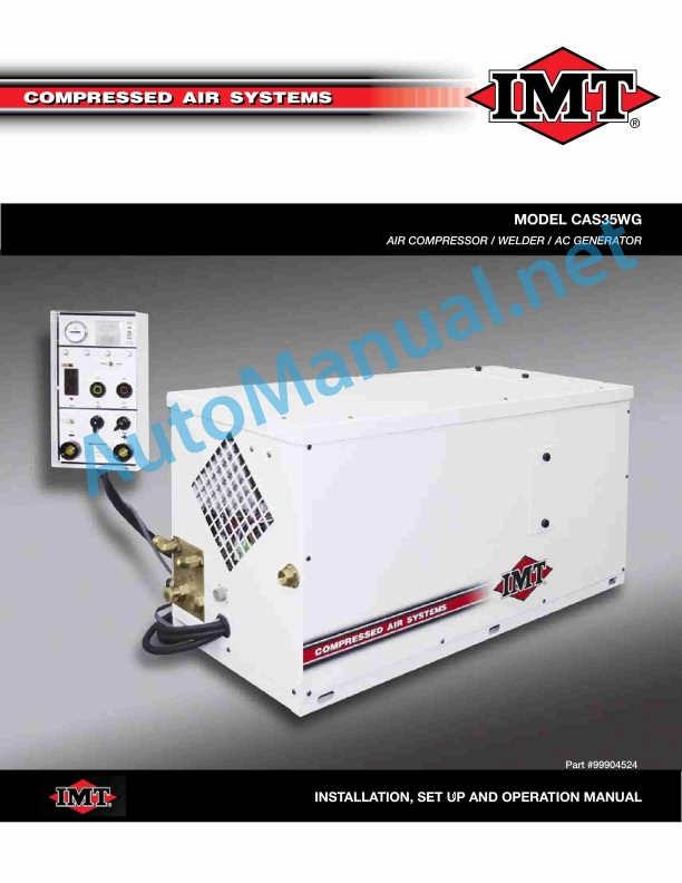 IMT CAS35WG Installation, Set Up and Operation Manual 99904524