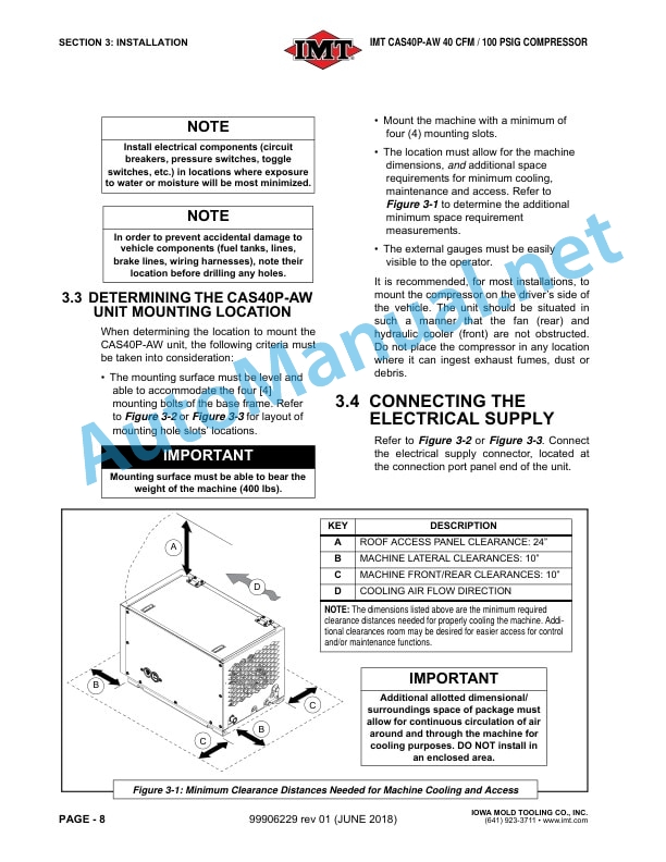 Alternative view of IMT CAS40P-AW Installation, Operation, Maintenance and Parts Manual PN 99906229 rev 01 June 2018