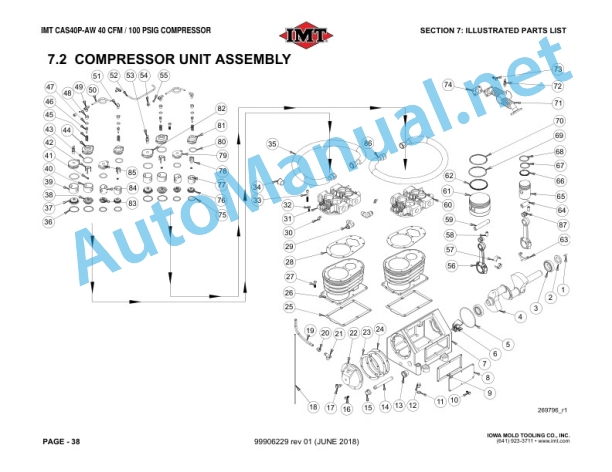 IMT CAS40P-AW Installation, Operation, Maintenance and Parts Manual PN 99906229 rev 01 June 2018 4 IMT CAS40P-AW Installation, Operation, Maintenance and Parts Manual PN 99906229 rev 01 June 2018 - Image 4