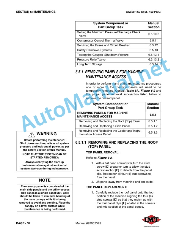 IMT CAS60R INSTALLATION, OPERATION, MAINTENANCE AND PARTS Manual 99905395 314 3 IMT CAS60R INSTALLATION, OPERATION, MAINTENANCE AND PARTS Manual 99905395 314 - Image 3