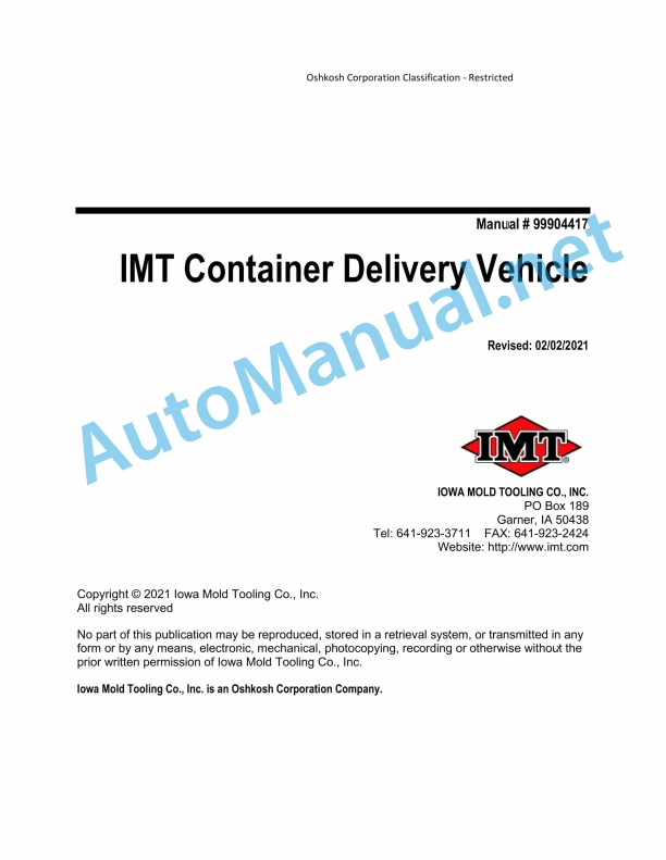 IMT Container Delivery Vehicle 99904417 Revised02022021 1 IMT Container Delivery Vehicle 99904417 Revised02022021