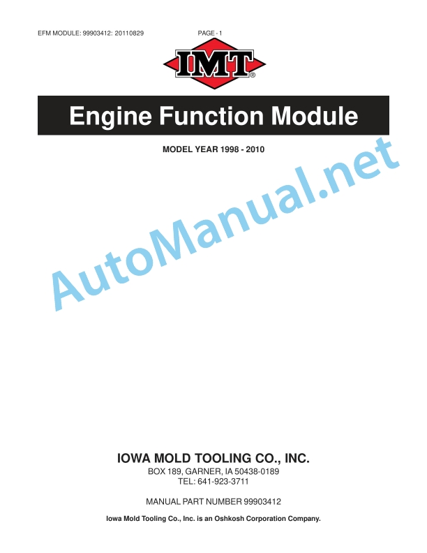 IMT Engine Function Module 99903412