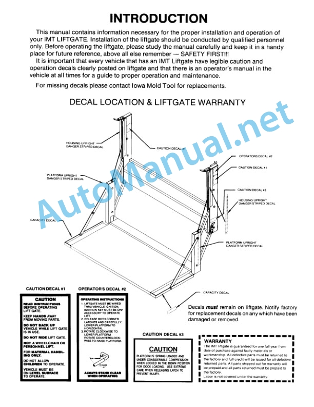 Alternative view of IMT Installation and Instruction Manual