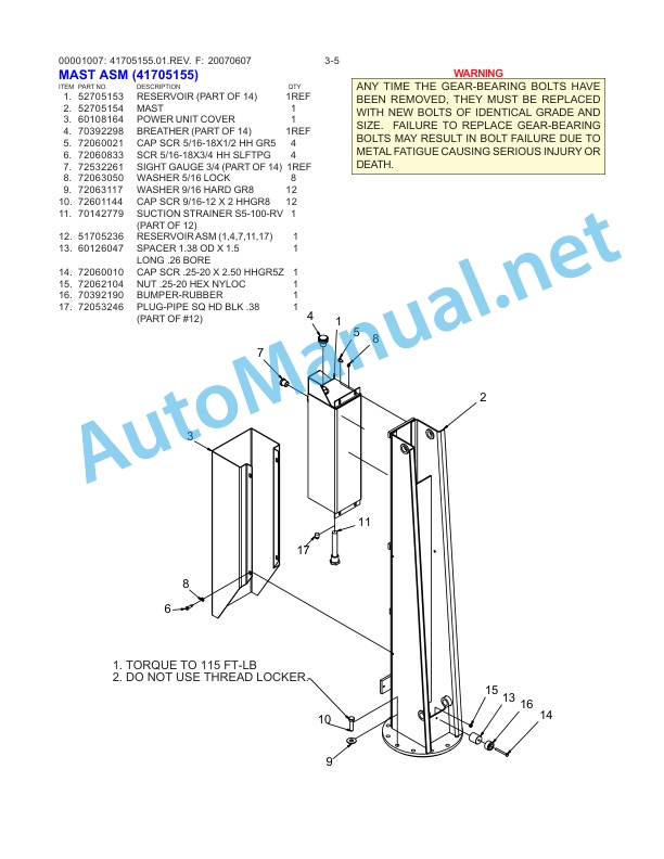 IMT Model 1007 Crane Parts and Specifications 99900142 20110209 3 IMT Model 1007 Crane Parts and Specifications 99900142 20110209 - Image 3