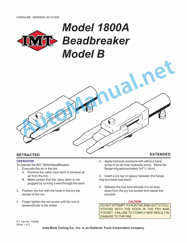IMT Model 1800A Beadbreaker Model B 9.990082920131E+15