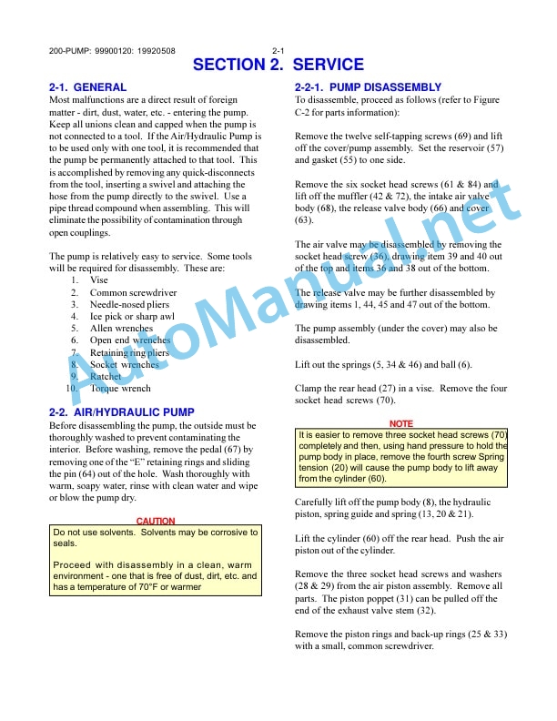 IMT Model 200 AIR HYDRAULIC PUMP PARTS AND SERVICE Manual 99900120 20131008 3 IMT Model 200 AIR HYDRAULIC PUMP PARTS AND SERVICE Manual 99900120 20131008 - Image 3