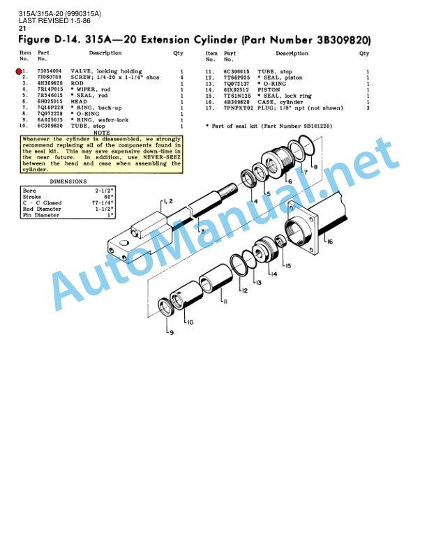 IMT Model 315A 315A-20 Crane Parts and Specifications 9993015A 1-5-86 4 IMT Model 315A 315A-20 Crane Parts and Specifications 9993015A 1-5-86 - Image 4