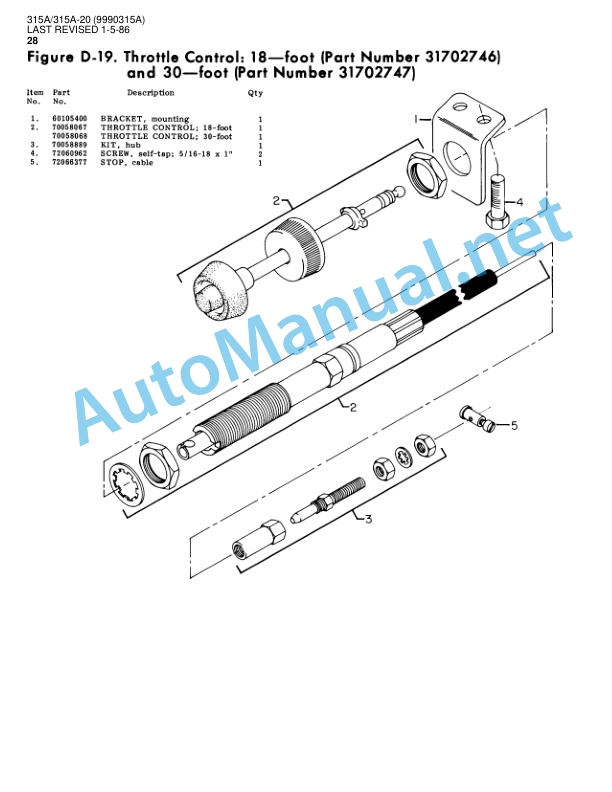 IMT Model 315A 315A-20 Crane Parts and Specifications 9993015A 1-5-86 5 IMT Model 315A 315A-20 Crane Parts and Specifications 9993015A 1-5-86 - Image 5