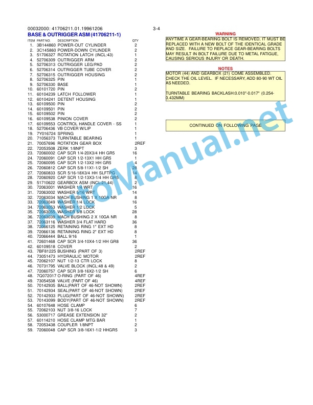 IMT Model 32000 Series Crane and Model 4490 (Metric Version) Parts and Specifications 99900938 3 IMT Model 32000 Series Crane and Model 4490 (Metric Version) Parts and Specifications 99900938 - Image 3