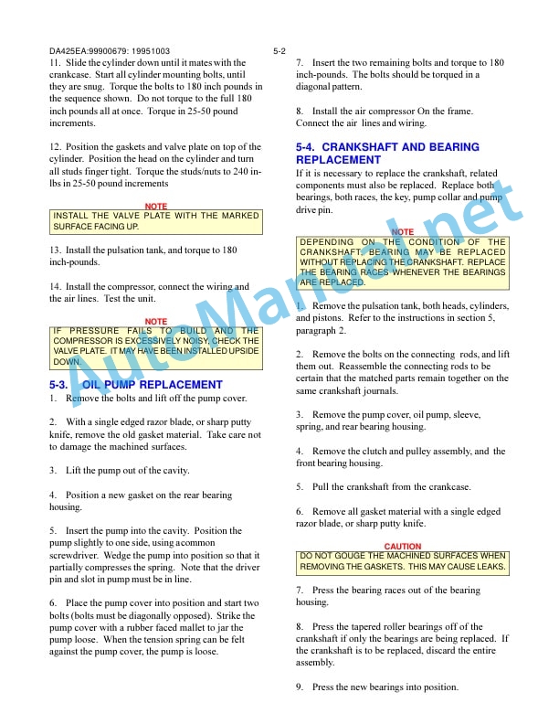 IMT Model DA425EA Underhood Air Compressor 99900679 19990121 5 IMT Model DA425EA Underhood Air Compressor 99900679 19990121 - Image 5