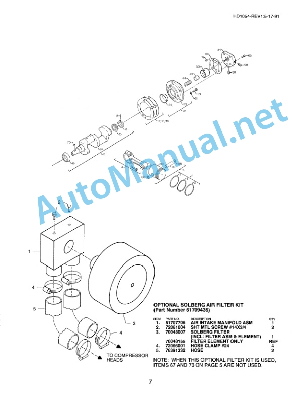 IMT Model HD-1054 Underhood Air Compressor 99900332 05-01-92 4 IMT Model HD-1054 Underhood Air Compressor 99900332 05-01-92 - Image 4