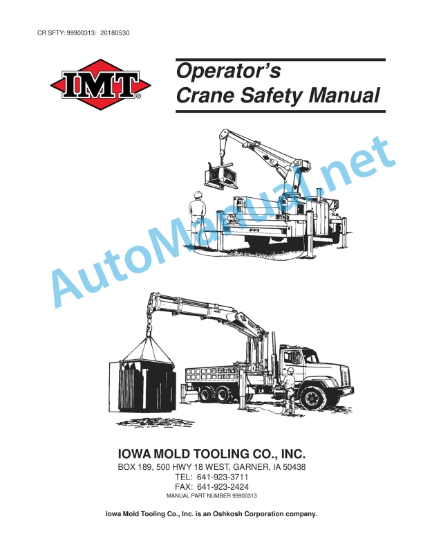 IMT Operator's Crane Safety Manual 9990013 20180530