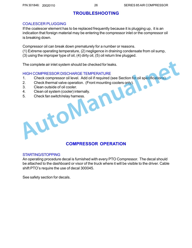 IMT Series 85 PTO Air Compressor Operators, Maintenance, and Parts Manual 301846 20070329 3 IMT Series 85 PTO Air Compressor Operators, Maintenance, and Parts Manual 301846 20070329 - Image 3