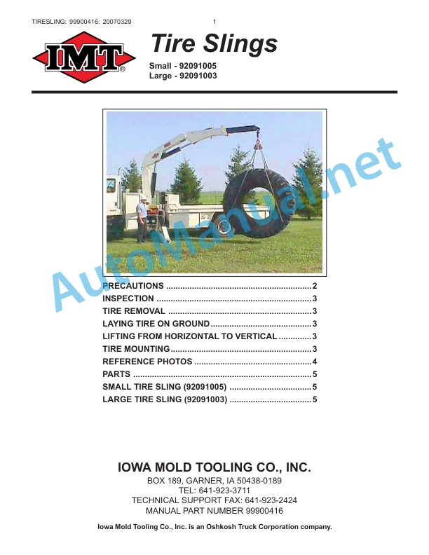 Alternative view of IMT Tire Slings 99900416 20070329
