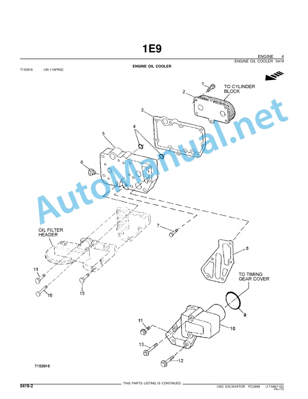 Alternative view of John Deere 120C Excavator Introduction and Customer Information T190482A 16-Jul-03