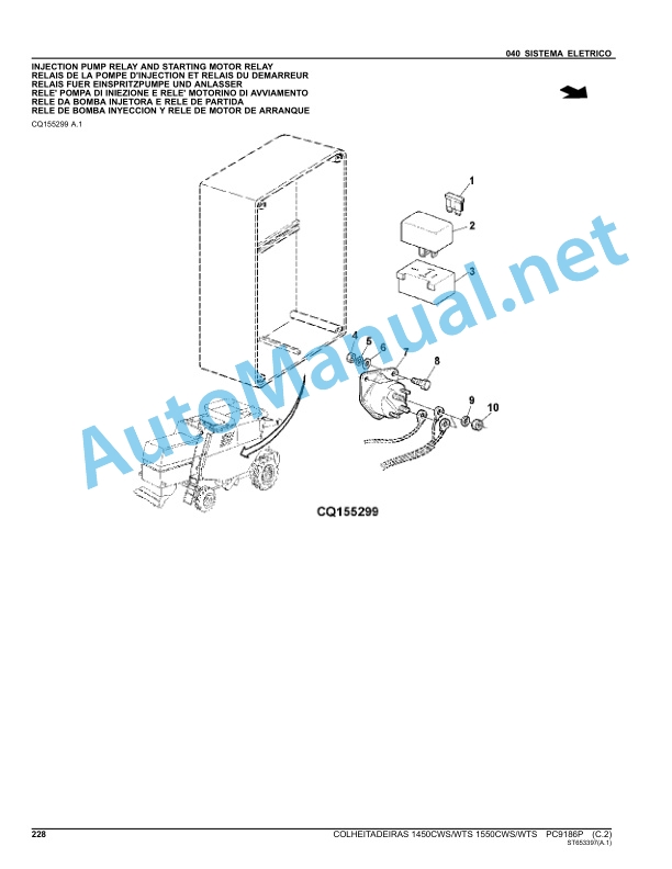 John Deere 1450CWS WTS 1550CWS WTS Parts Catalog PC9186P March 2013 Portuguese 2 John Deere 1450CWS WTS 1550CWS WTS Parts Catalog PC9186P March 2013 Portuguese - Image 2