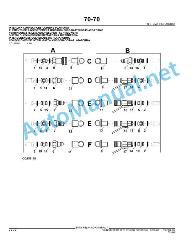 John Deere 1570 Harvesters Parts Catalog PC8504P 25Feb10 Portuguese 3 John Deere 1570 Harvesters Parts Catalog PC8504P 25Feb10 Portuguese - Image 3