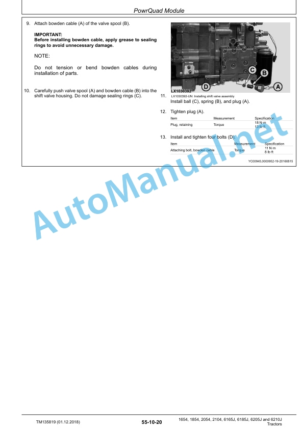 John Deere 1654, 1854, 2054, 2104, 6165J, 6185J, 6205J and 6210J Tractors Technical Manual TM135819 01 December 2018 3 John Deere 1654, 1854, 2054, 2104, 6165J, 6185J, 6205J and 6210J Tractors Technical Manual TM135819 01 December 2018 - Image 3