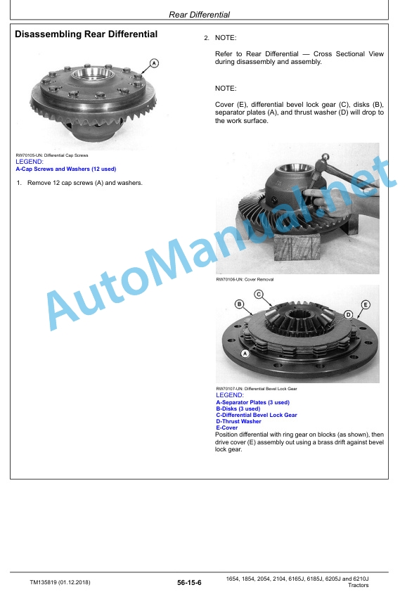 John Deere 1654, 1854, 2054, 2104, 6165J, 6185J, 6205J and 6210J Tractors Technical Manual TM135819 01 December 2018 4 John Deere 1654, 1854, 2054, 2104, 6165J, 6185J, 6205J and 6210J Tractors Technical Manual TM135819 01 December 2018 - Image 4