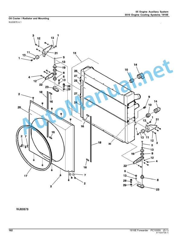 Alternative view of John Deere 1910E Forwarder Parts Catalog PC10355 May-11