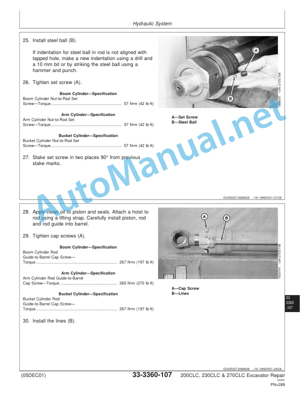 John Deere 200CLC, 230CLC, and 270CLC Excavator Repair Technical Manual TM1931 05DEC01 5 John Deere 200CLC, 230CLC, and 270CLC Excavator Repair Technical Manual TM1931 05DEC01 - Image 5