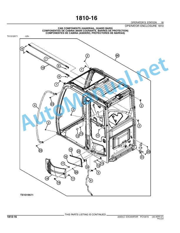 John Deere 200DLC Excavator Parts Catalog PC10015 April 2007 3 John Deere 200DLC Excavator Parts Catalog PC10015 April 2007 - Image 3