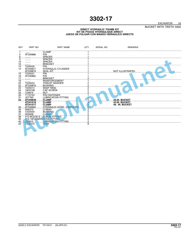 John Deere 200DLC Excavator Parts Catalog PC10015 April 2007 4 John Deere 200DLC Excavator Parts Catalog PC10015 April 2007 - Image 4