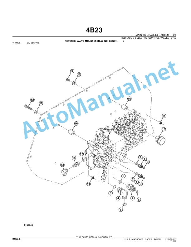 John Deere 210LE Landscape Loader Parts Catalog PC2598 05-Mar-04 5 John Deere 210LE Landscape Loader Parts Catalog PC2598 05-Mar-04 - Image 5