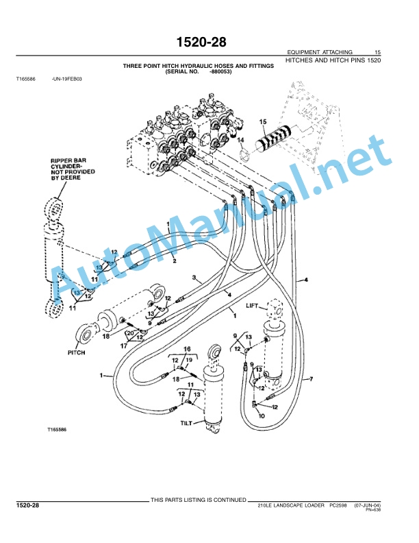 John Deere 210LE Landscape Loader Parts Catalog PC2598 Mar-07 4 John Deere 210LE Landscape Loader Parts Catalog PC2598 Mar-07 - Image 4