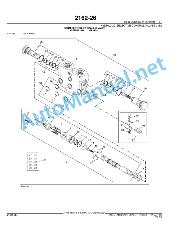 John Deere 210LE Landscape Loader Parts Catalog PC2598 Mar-07 5 John Deere 210LE Landscape Loader Parts Catalog PC2598 Mar-07 - Image 5