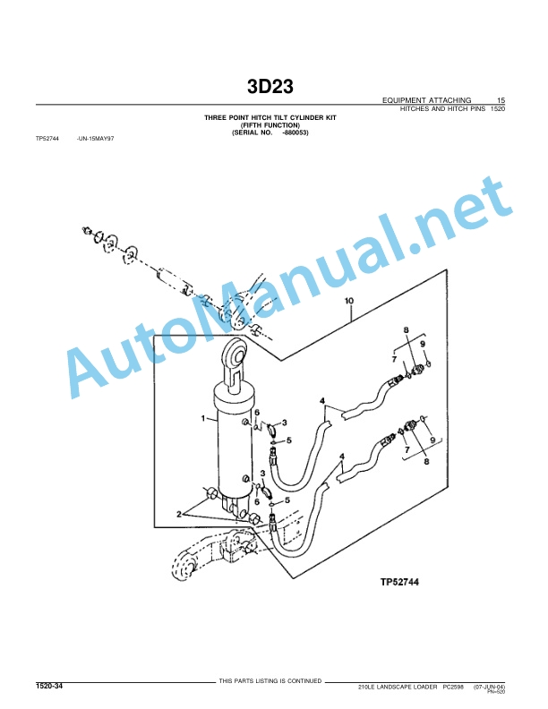 John Deere 210LE Landscape Loader Parts Catalog PC2598 October 6, 2004 4 John Deere 210LE Landscape Loader Parts Catalog PC2598 October 6, 2004 - Image 4