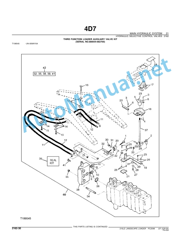 John Deere 210LE Landscape Loader Parts Catalog PC2598 October 6, 2004 5 John Deere 210LE Landscape Loader Parts Catalog PC2598 October 6, 2004 - Image 5