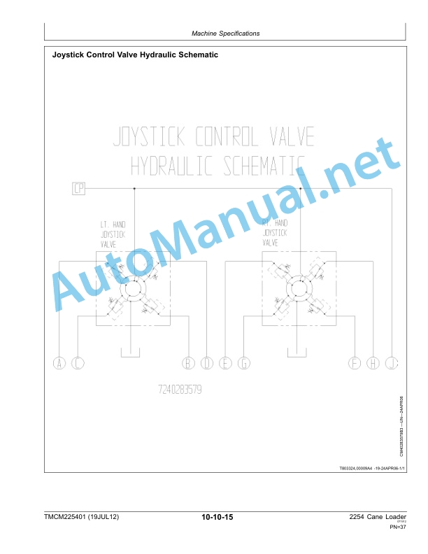 Alternative view of John Deere 2254 Cane Loader Repair Technical Manual TMCM225401 July 19, 2012