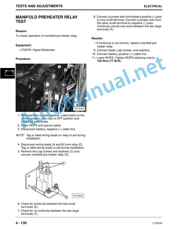 John Deere 240 and 250 Skid Steer Technical Manual TM1747 Nov00 4 John Deere 240 and 250 Skid Steer Technical Manual TM1747 Nov00 - Image 4