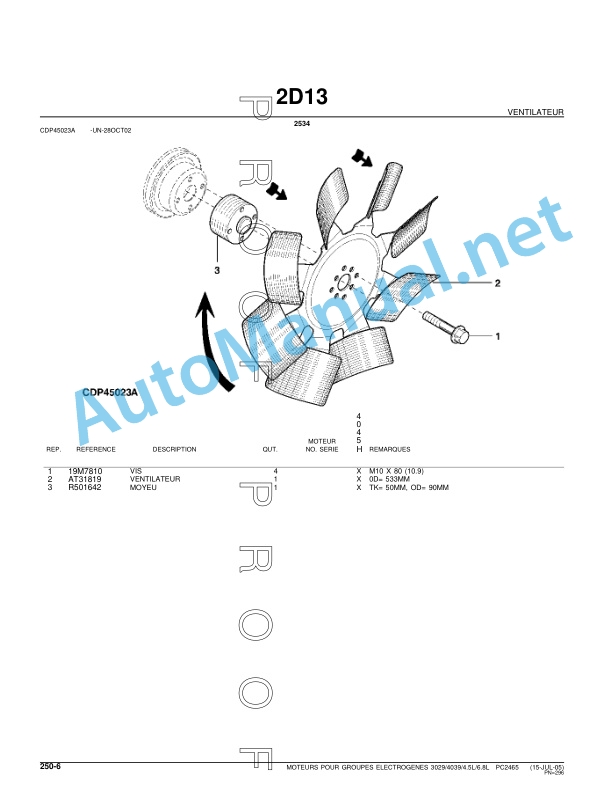 John Deere 3029 and 4039 and 4045 and 6068 Tier 1 Parts Catalog PC 2465 July 2005 French 3 John Deere 3029 and 4039 and 4045 and 6068 Tier 1 Parts Catalog PC 2465 July 2005 French-3