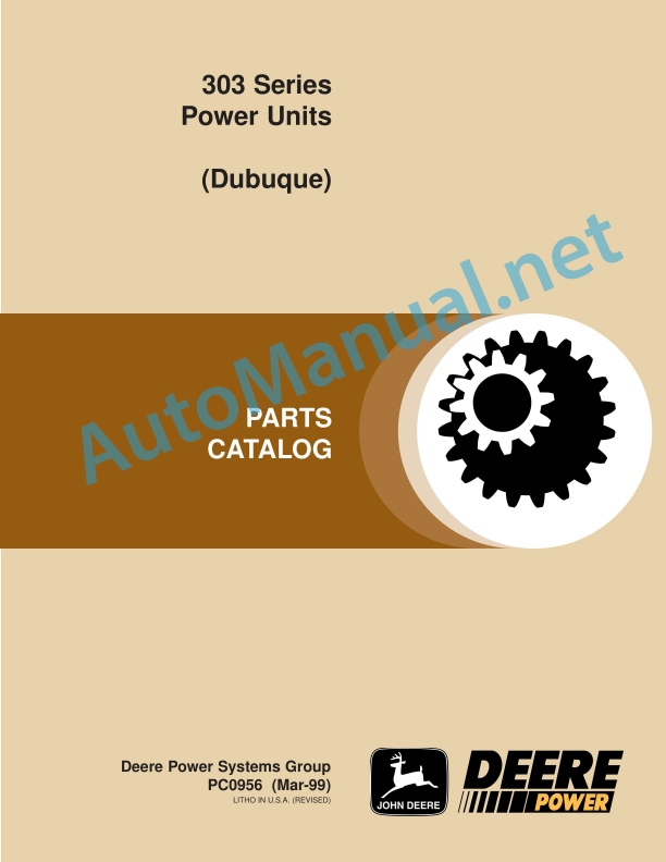 John Deere 303 Series Power Units Parts Catalog PC0956 Mar-99